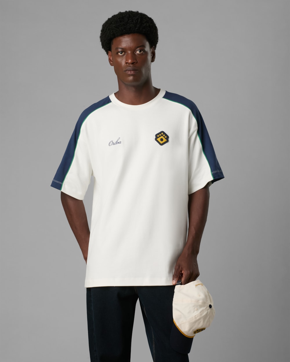 Camiseta Malha Dupla Oversized Recorte Br Ltda