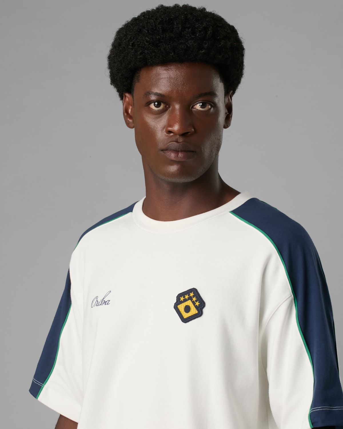 Camiseta Malha Dupla Oversized Recorte Br Ltda