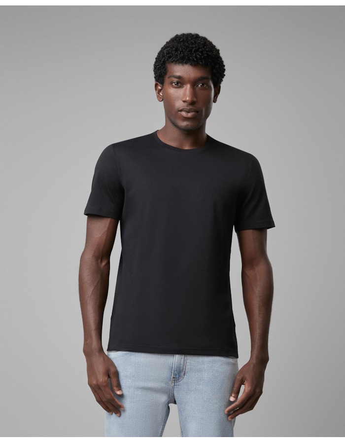 Camiseta malha dupla pima-preto-curto-m