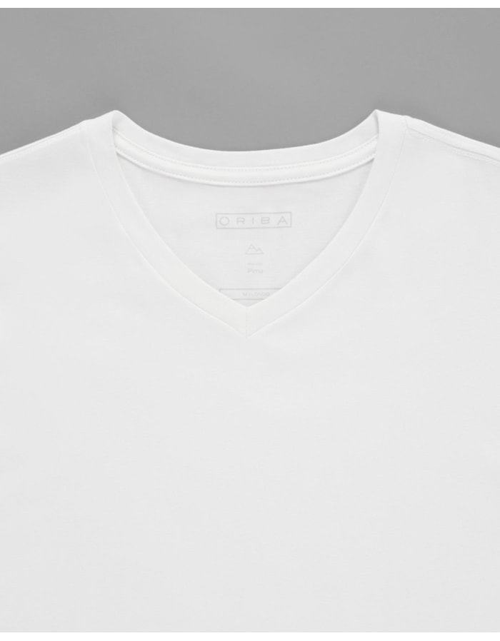 Camiseta Malha Dupla Pima Gola V