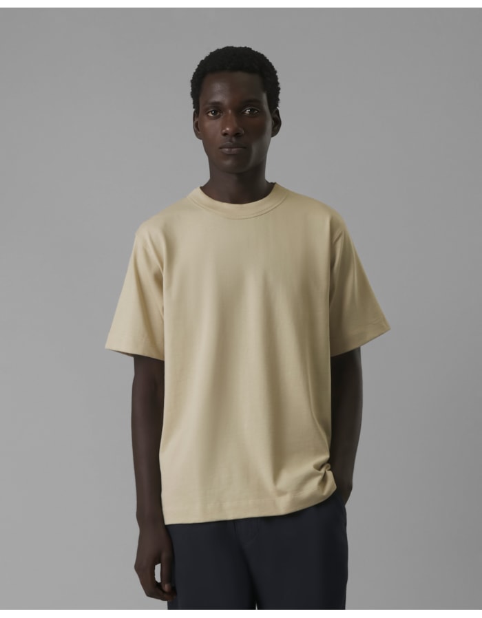 Camiseta moletinho midsize-bege-g
