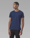 Camiseta orgânica azul marinho-azul marinho-curto-gg
