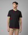 Camiseta pima gola v-preto-curto-m
