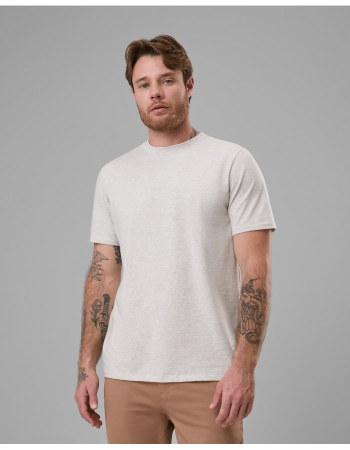 Camiseta pima mescla-off white-curto-g