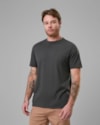 Camiseta pima mescla-preto-curto-g