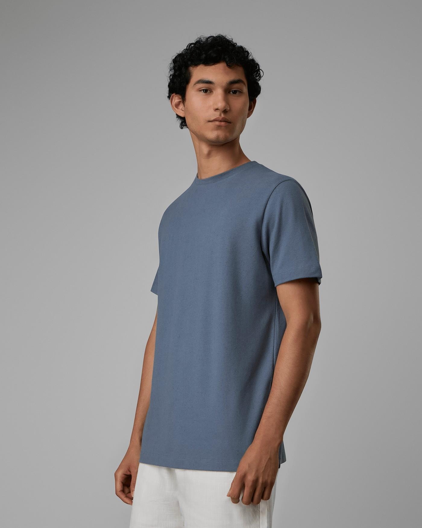 Camiseta Piquet Algodão e Linho