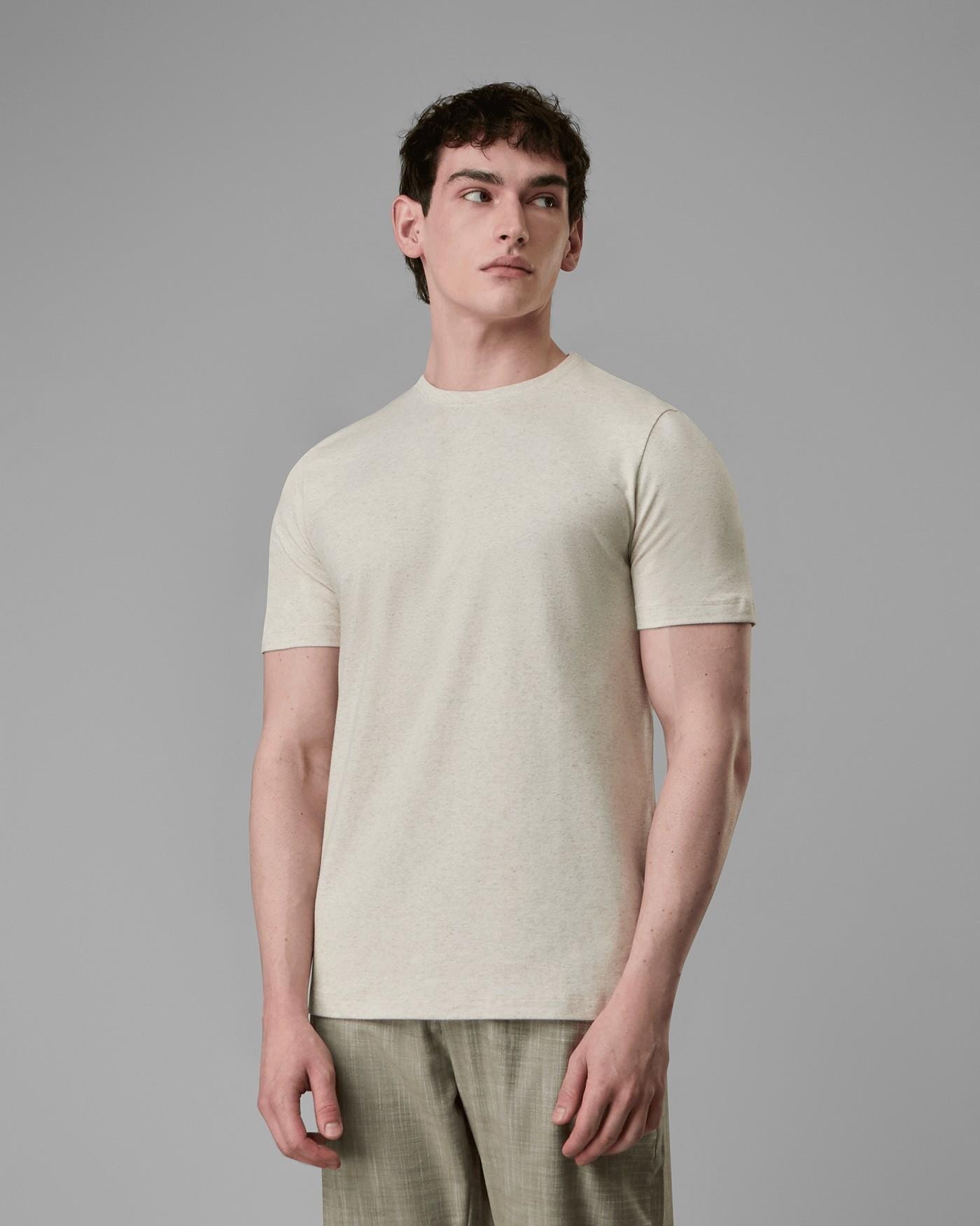 Camiseta Piquet Algodão e Linho