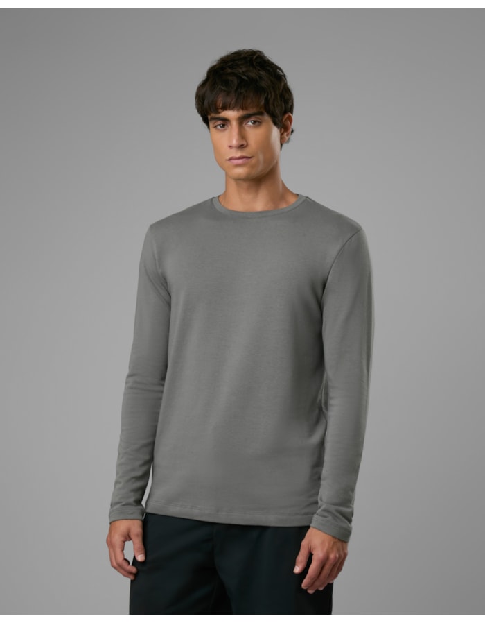 Camiseta térmica ultraleve manga longa-cinza-g