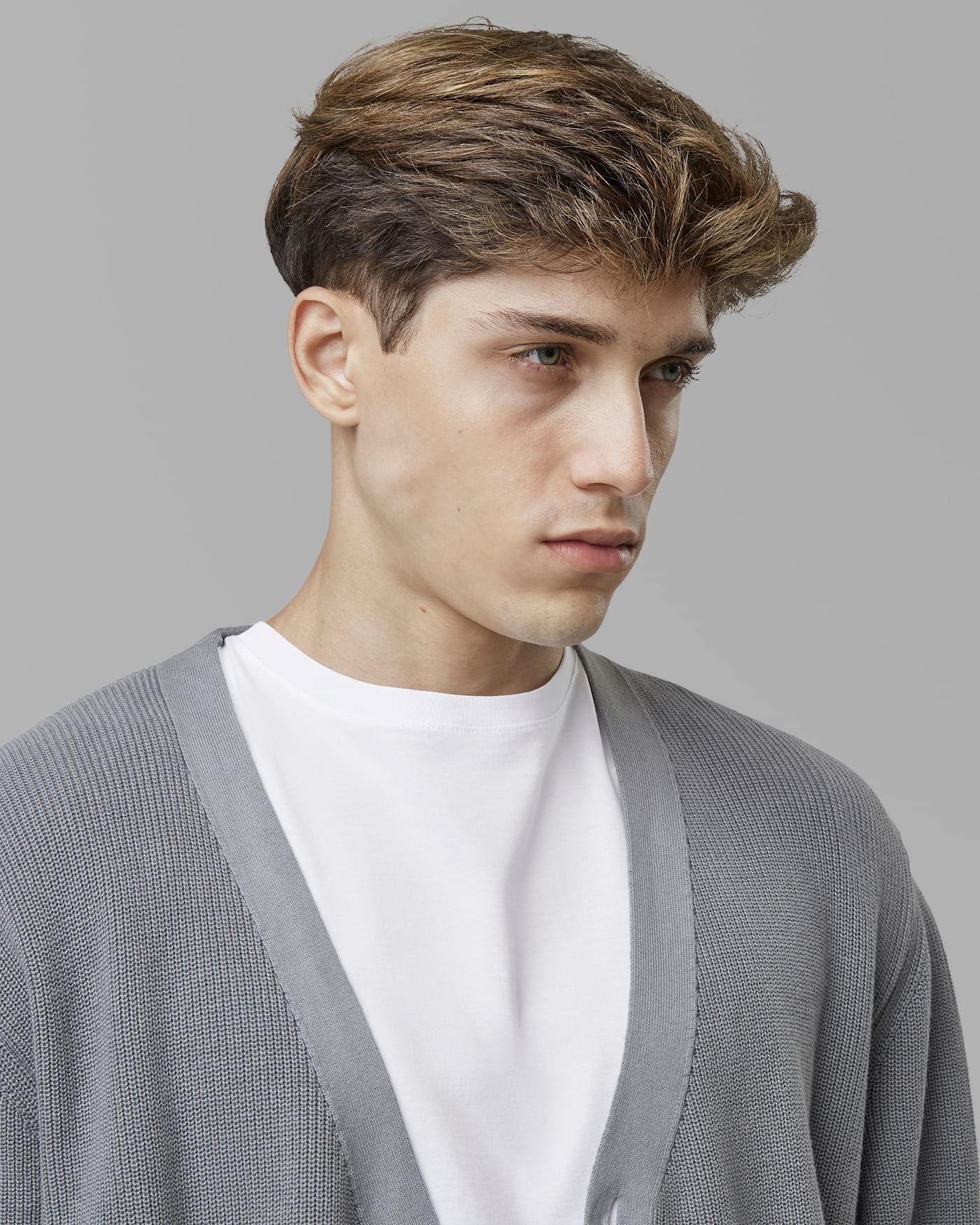 Cardigan Canelado de Algodão