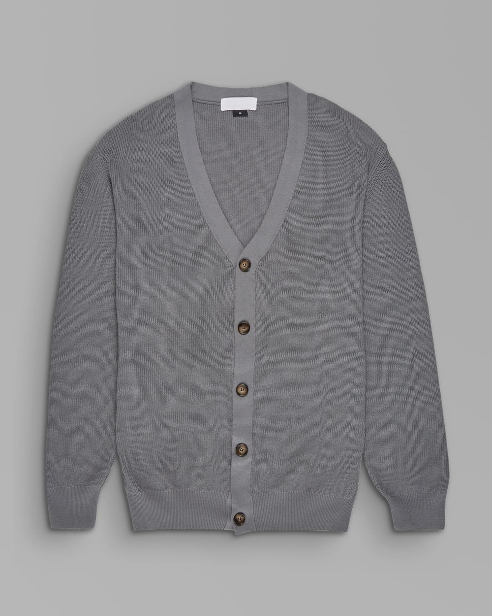 Cardigan Canelado de Algodão
