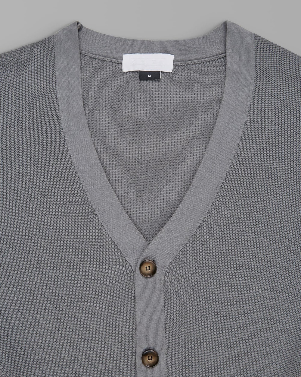 Cardigan Canelado de Algodão