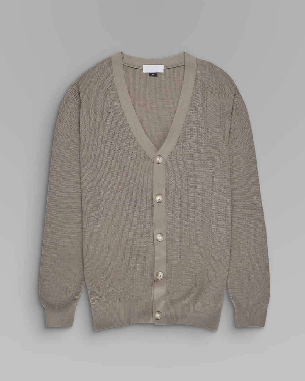 Cardigan Canelado de Algodão