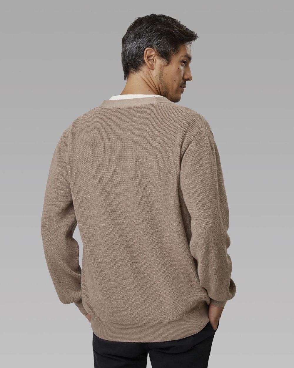 Cardigan Canelado de Algodão