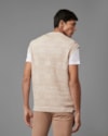Colete tricot xadrez ltda-bege-m