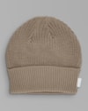 Gorro tricot canelado-bege-un