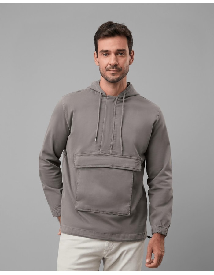 Jaqueta anorak-cinza-pp