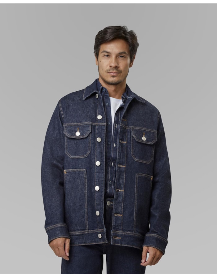 Jaqueta beta jeans escura-azul-pp