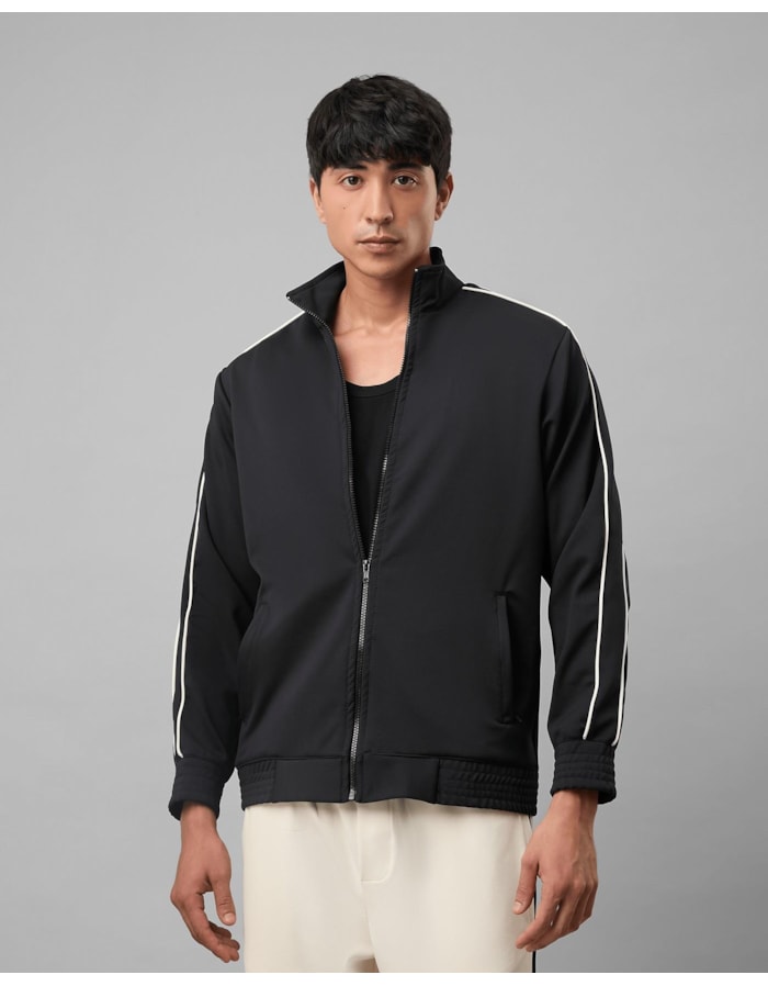 Jaqueta casual esportiva repet-preto-m