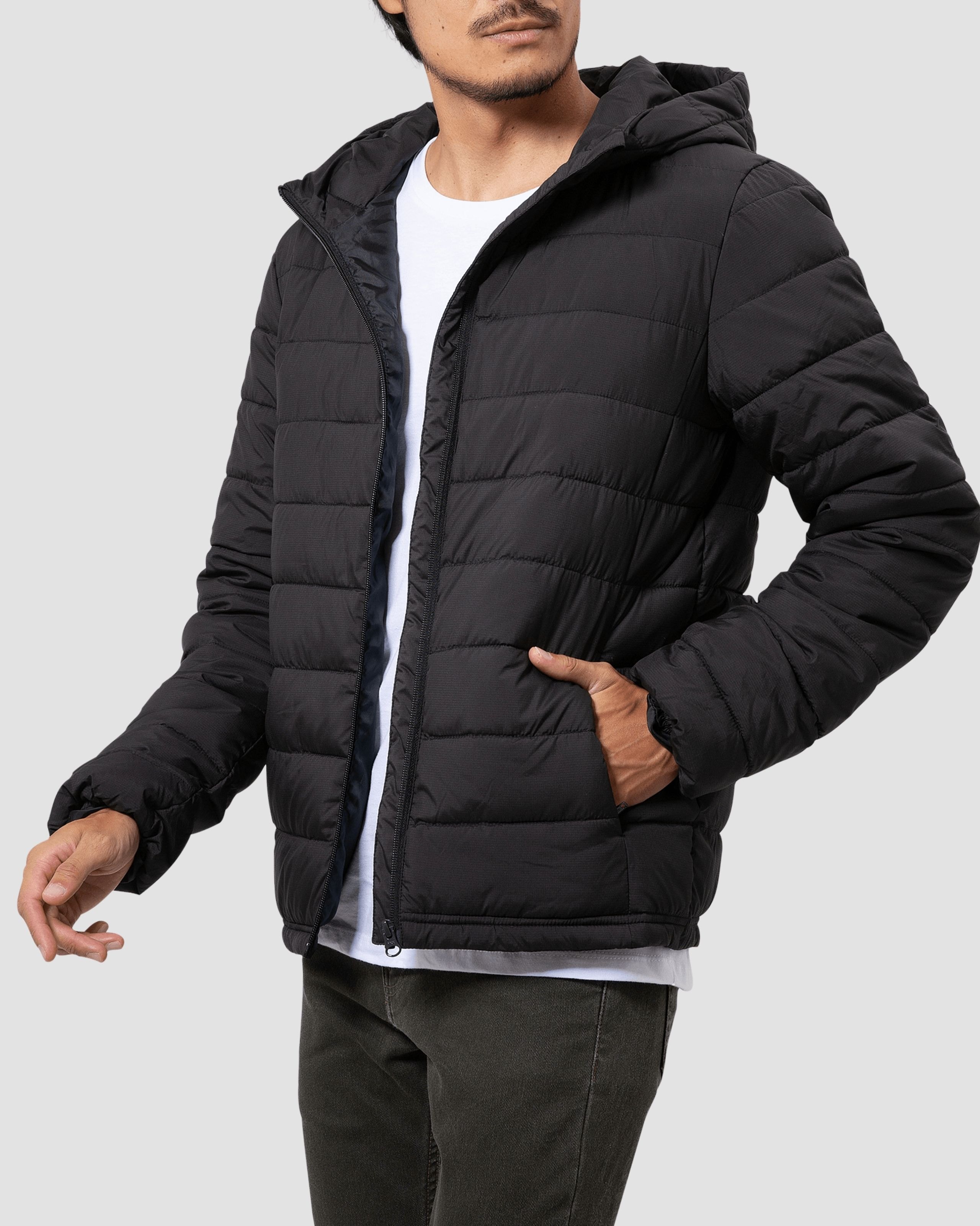 Jaqueta Puffer Repet com Capuz