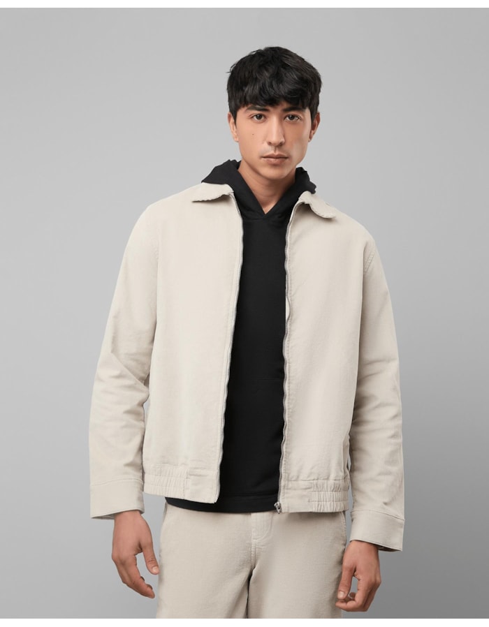 Jaqueta veludo cotelê-bege-pp