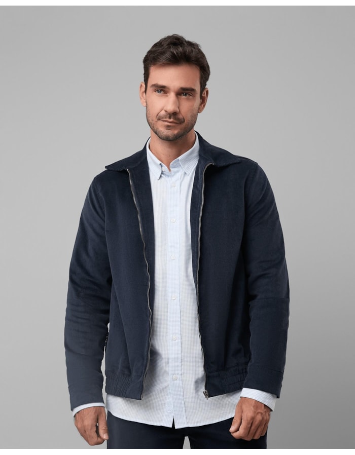 Jaqueta veludo cotelê-azul-p