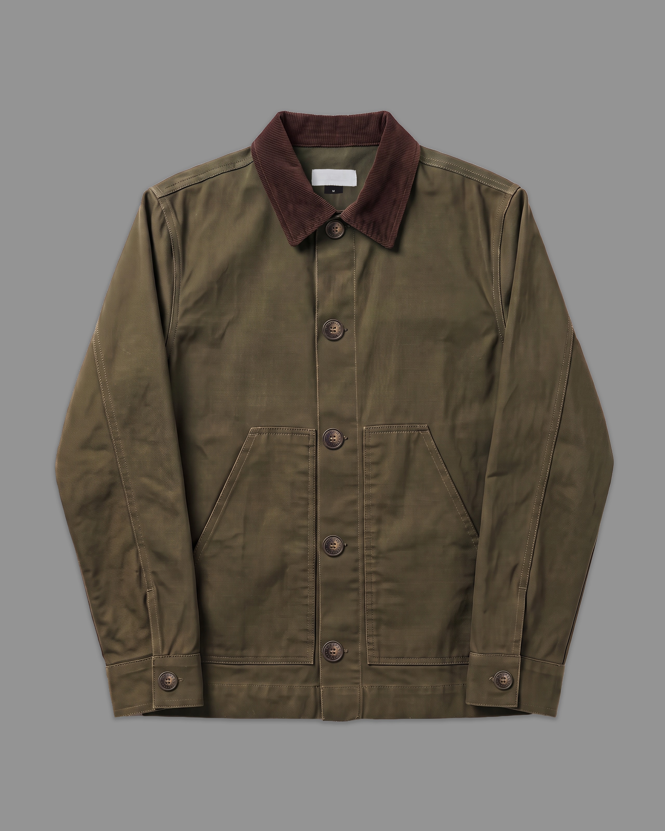 Overshirt com Gola Veludo Cotelê