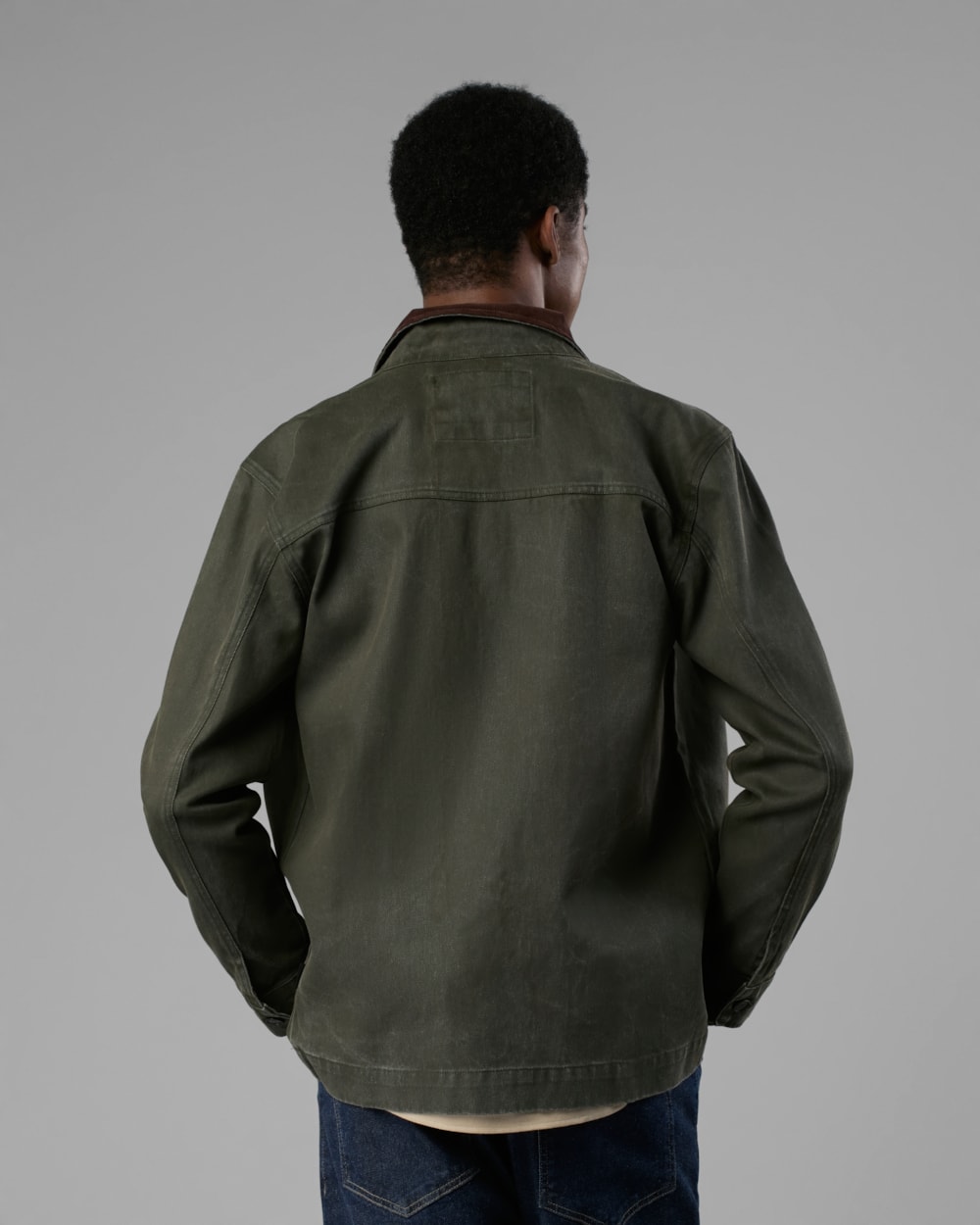 Overshirt com Gola Veludo Cotelê
