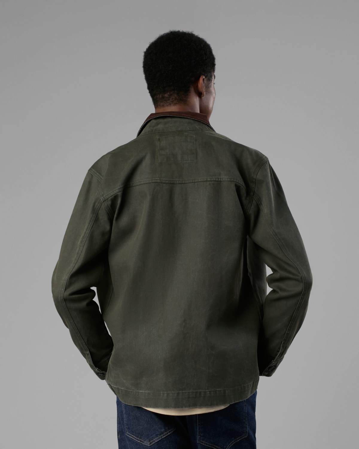 Overshirt com Gola Veludo Cotelê