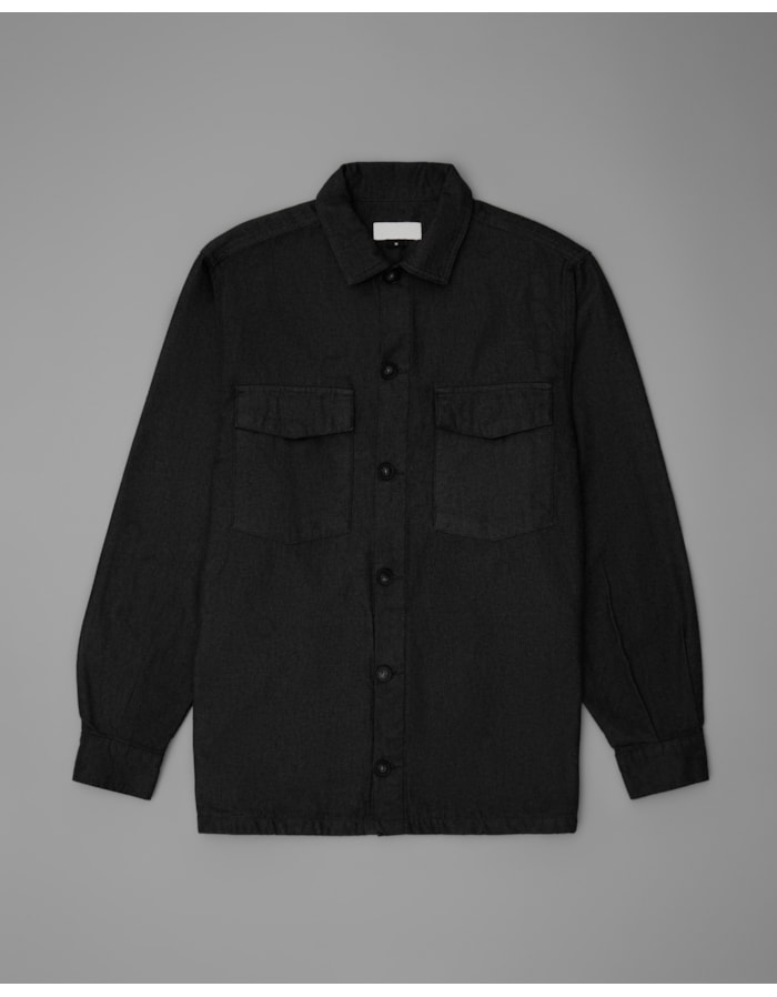 Overshirt flanela leve-preto-g