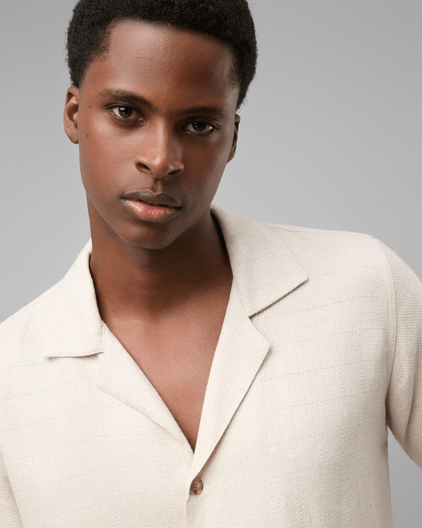 Overshirt Linho e Modal Xadrez