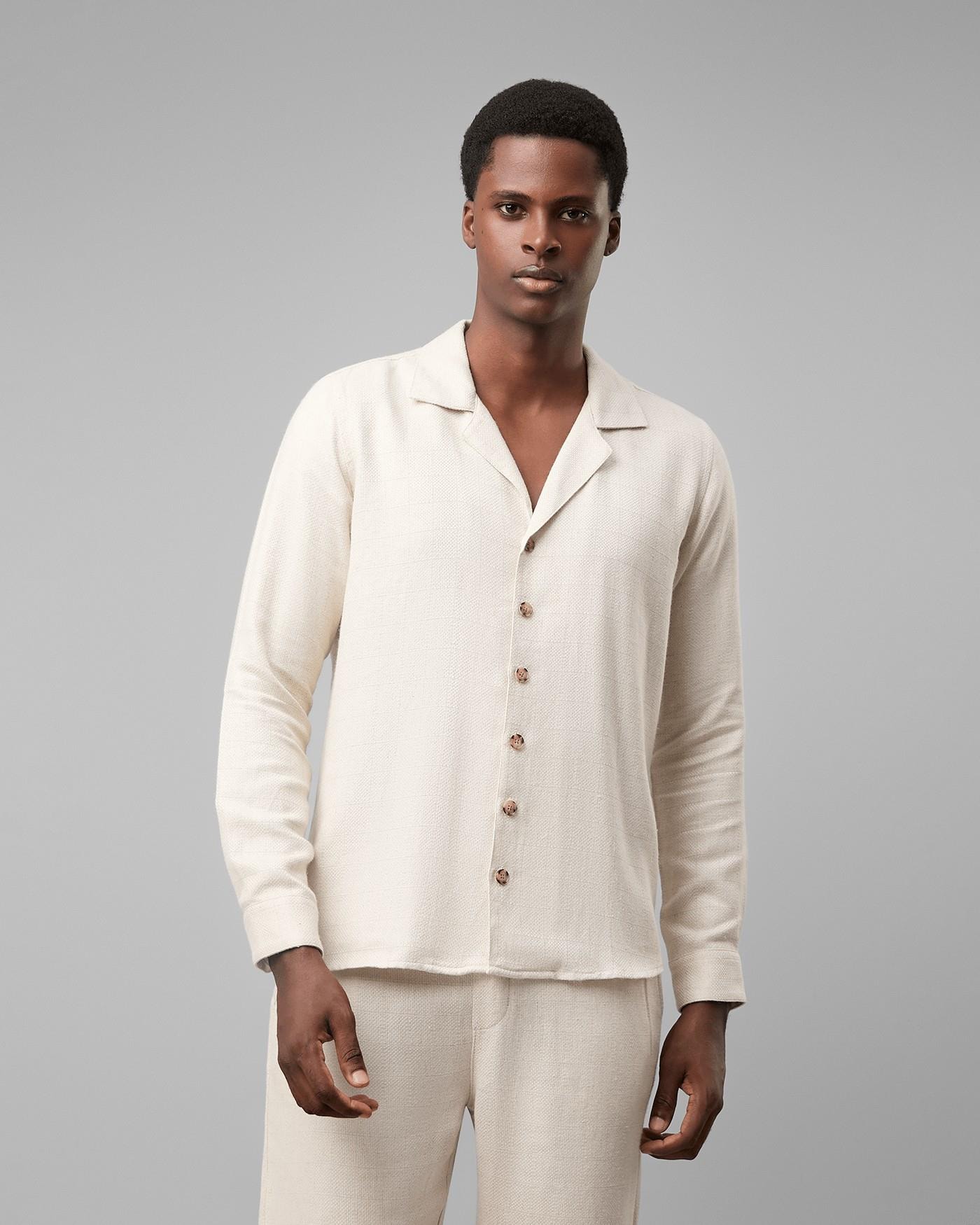 Overshirt Linho e Modal Xadrez