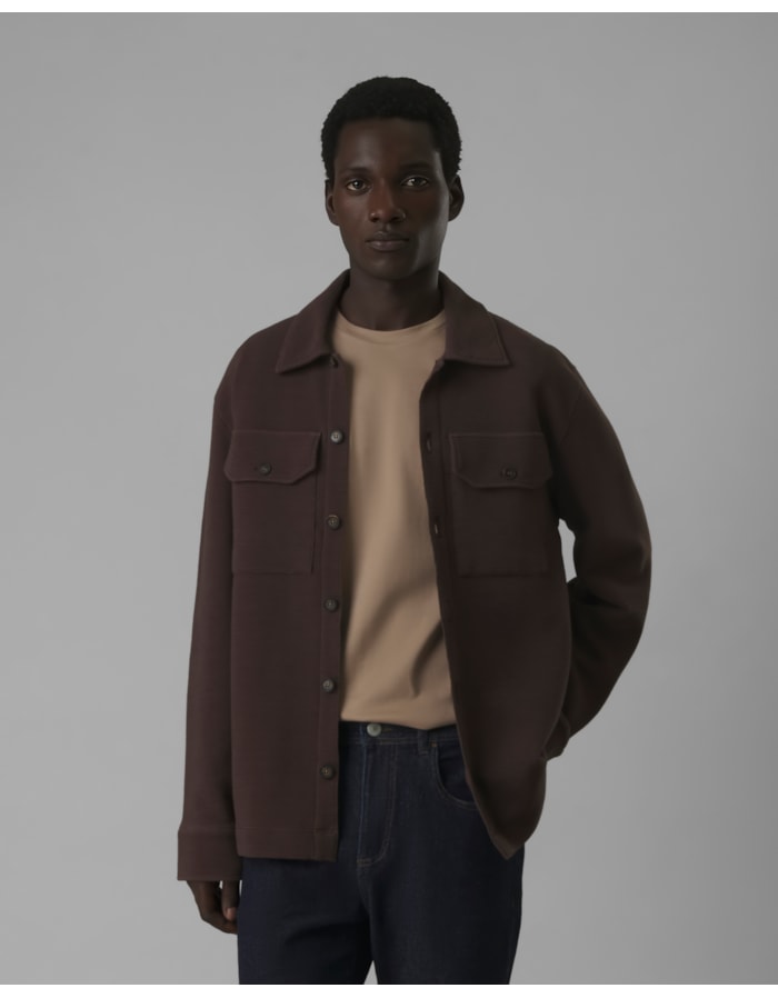 Overshirt malha gorgurão-marrom-pp