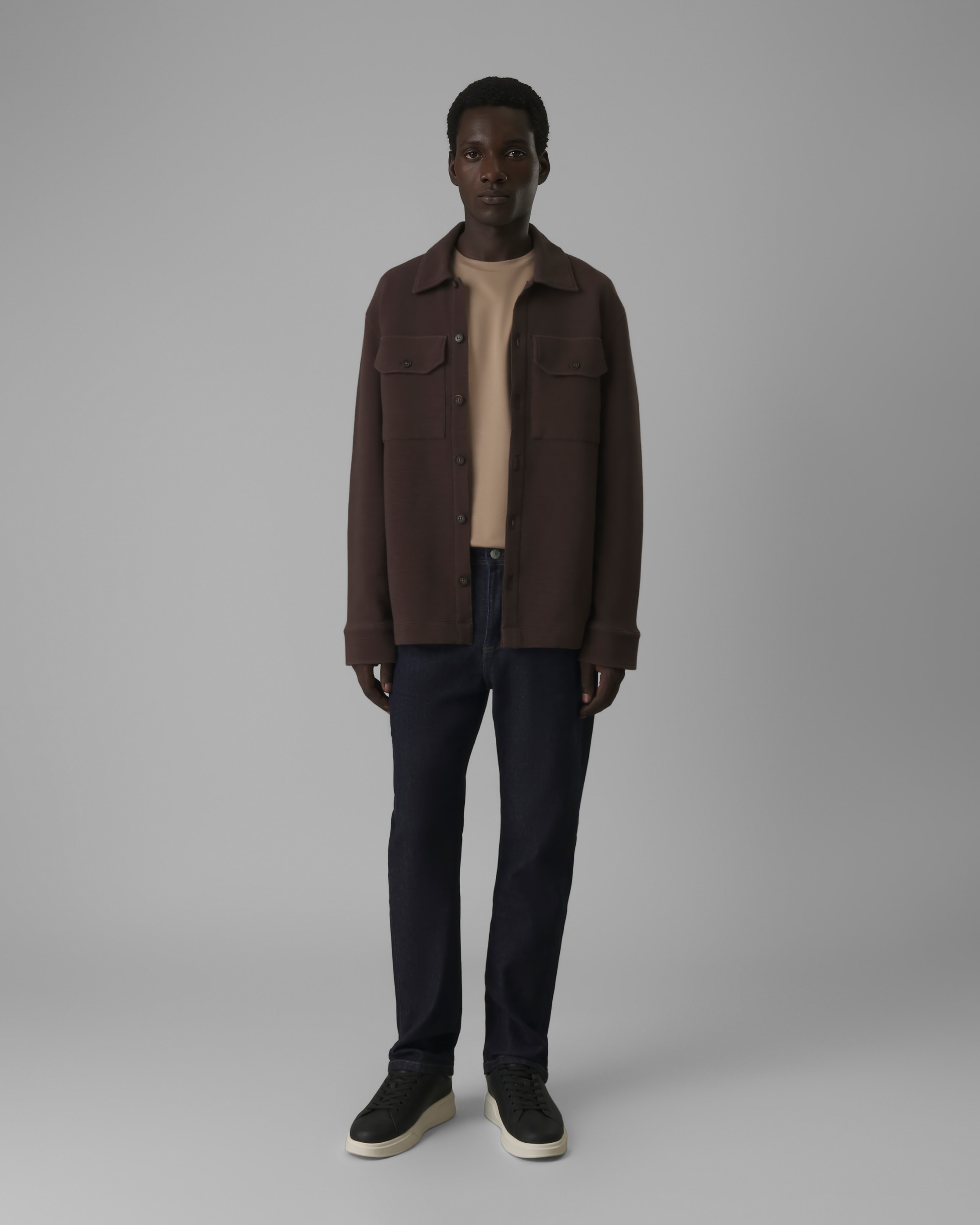 Overshirt Malha Gorgurão Marrom