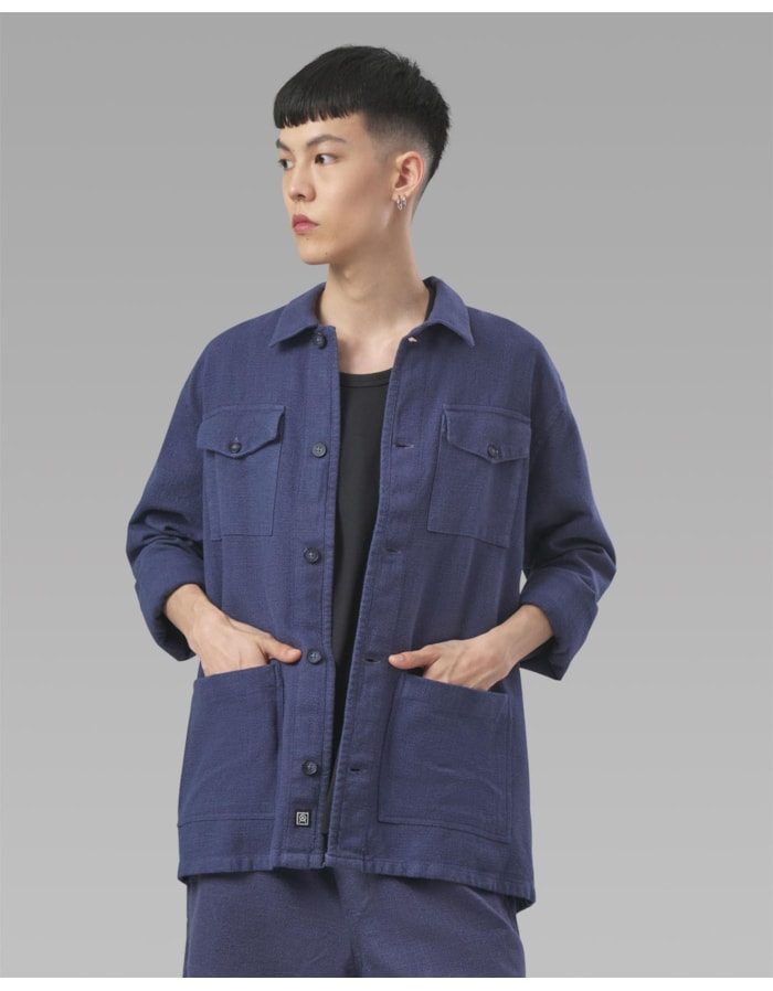 Overshirt modal e linho-azul-gg