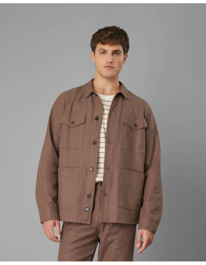 Overshirt modal e linho-marrom-p