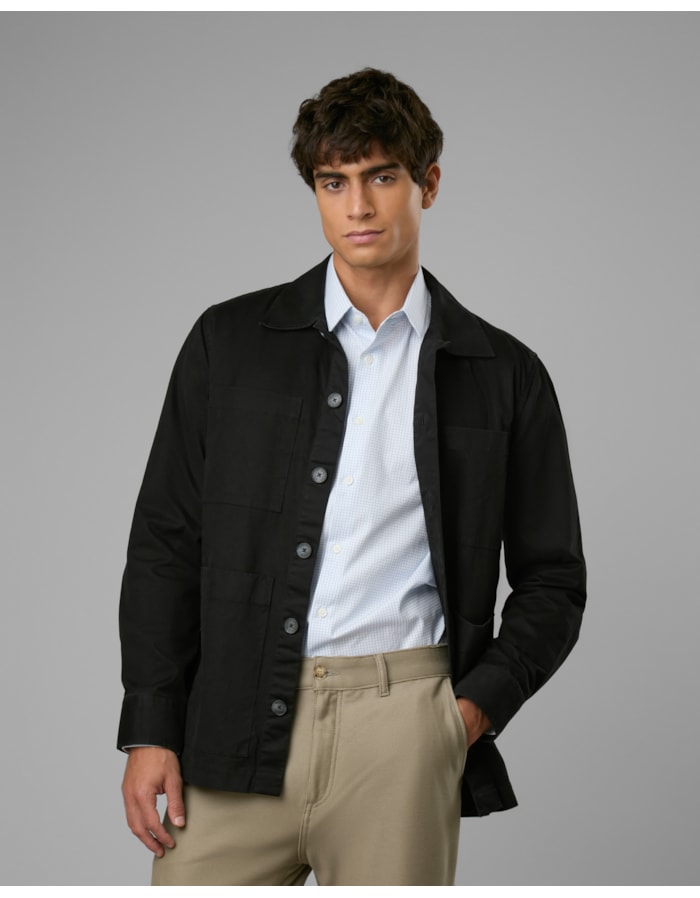 Overshirt sarja-preto-ggg