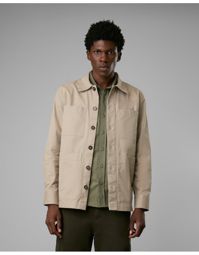 Overshirt sarja-bege-g