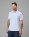 Polo essencial-azul claro-curto-gg