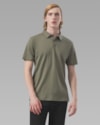 Polo malha dupla-verde-curto-m