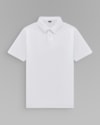 Polo malha dupla-branco-curto-p