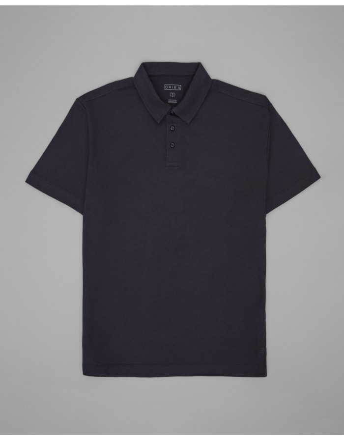 Polo malha dupla com lã-azul-g