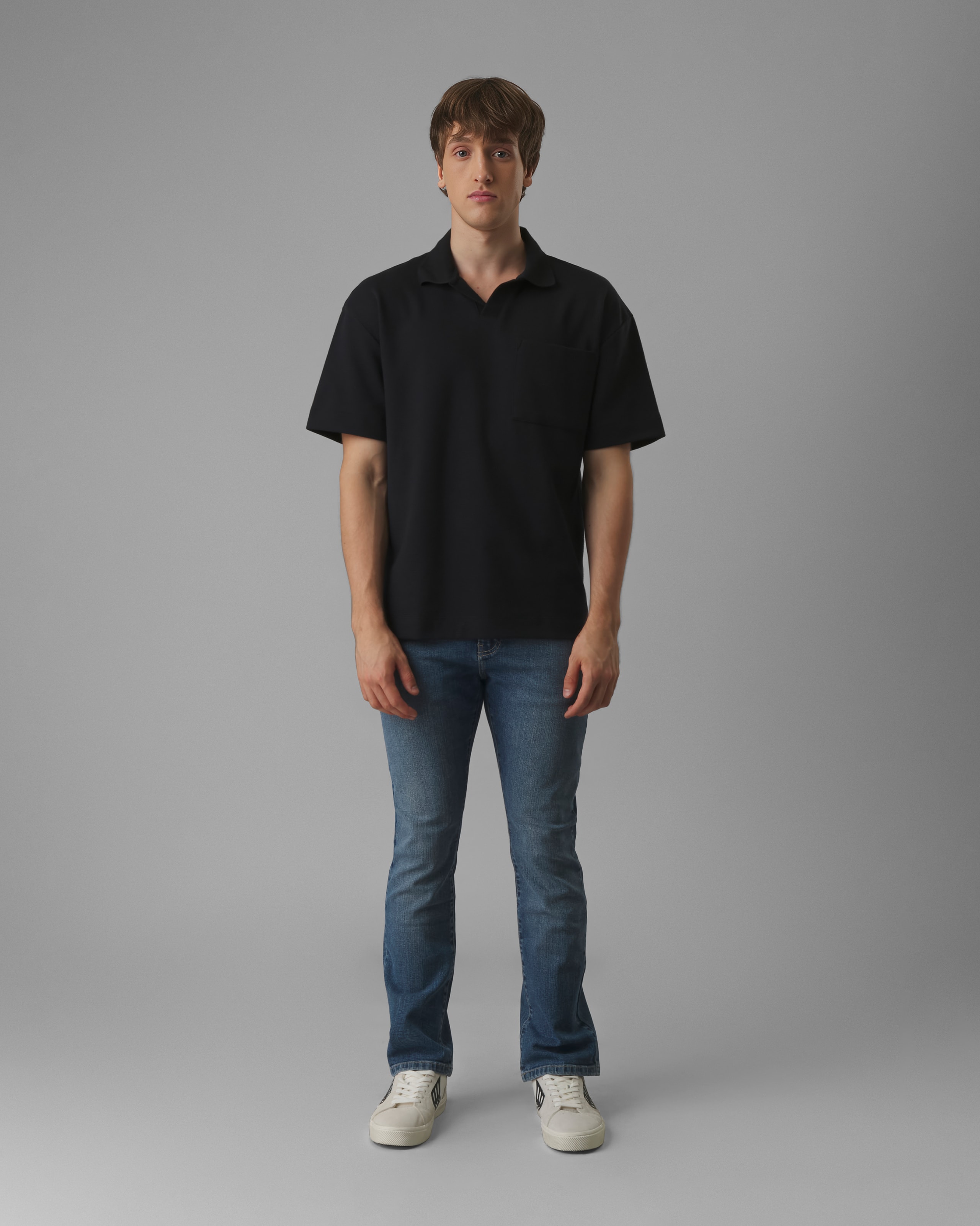 Polo Oversized Malha Dupla Cotelê