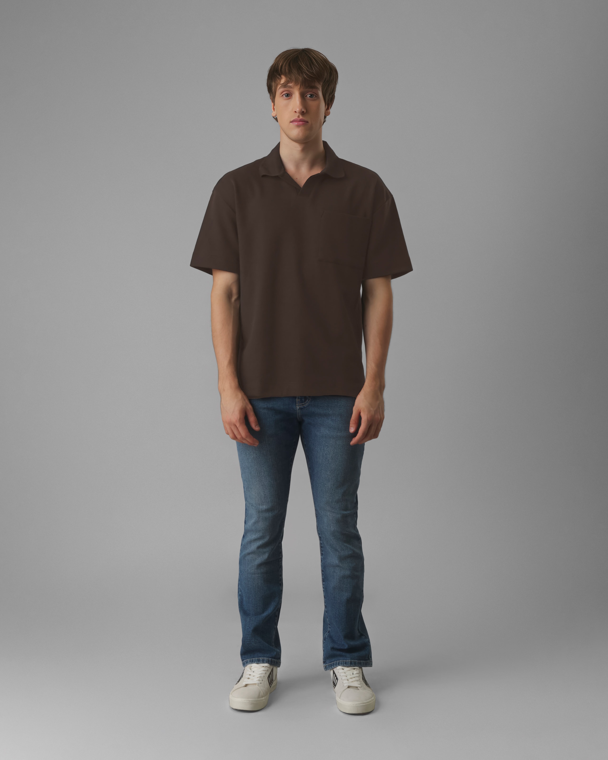 Polo Oversized Malha Dupla Cotelê