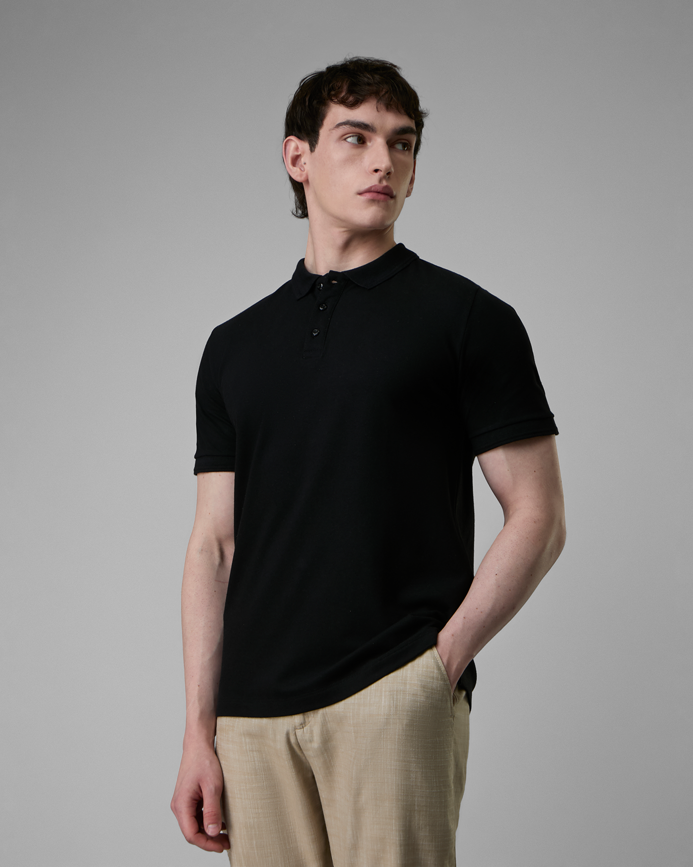 Polo Piquet Algodão e Linho