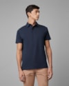 Polo piquet pima-azul-longo-p
