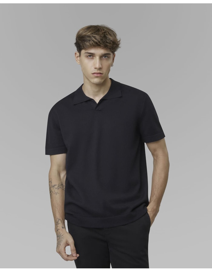 Polo tricot-preto-gg
