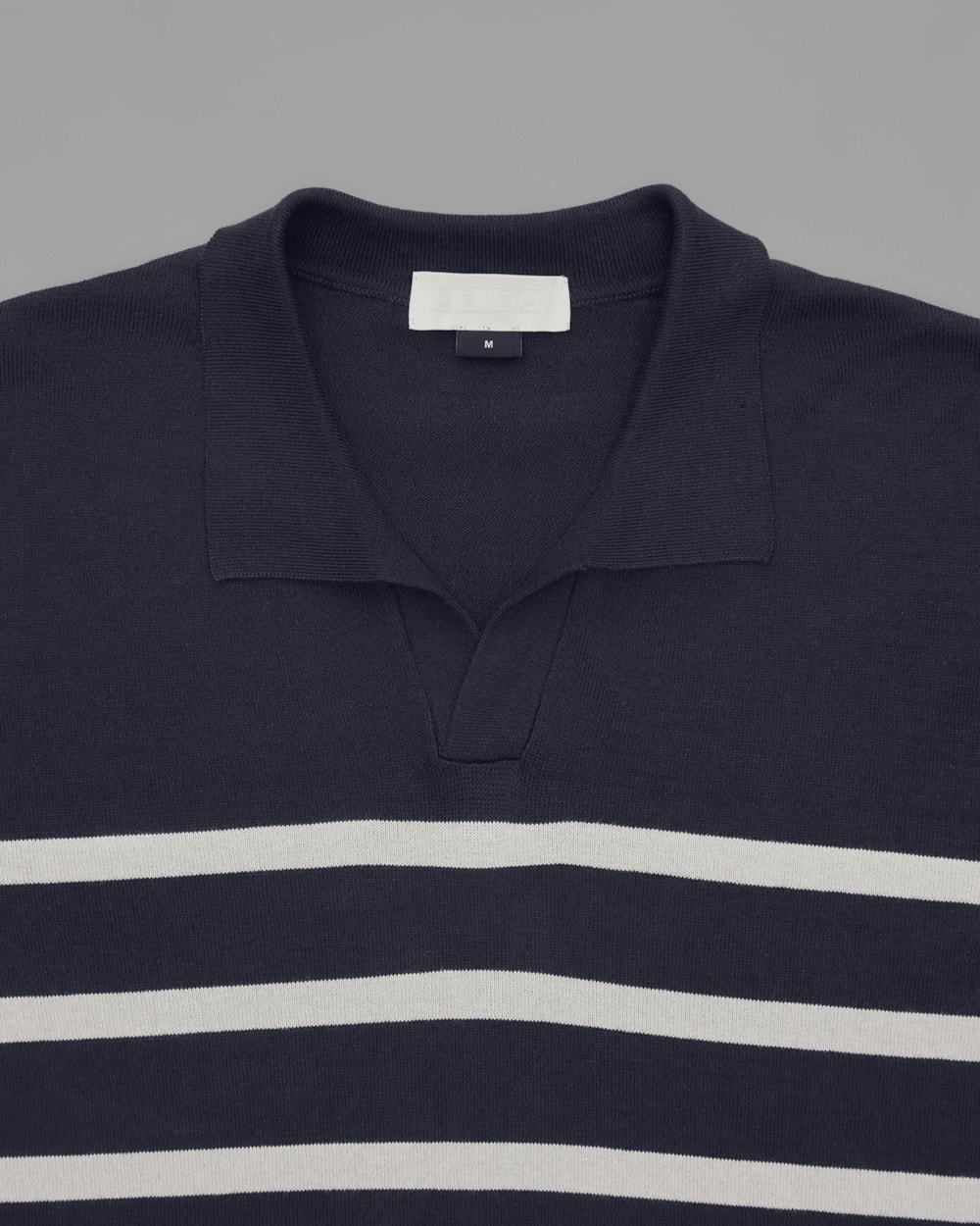 Polo Tricot Algodão Listrada Manga Longa