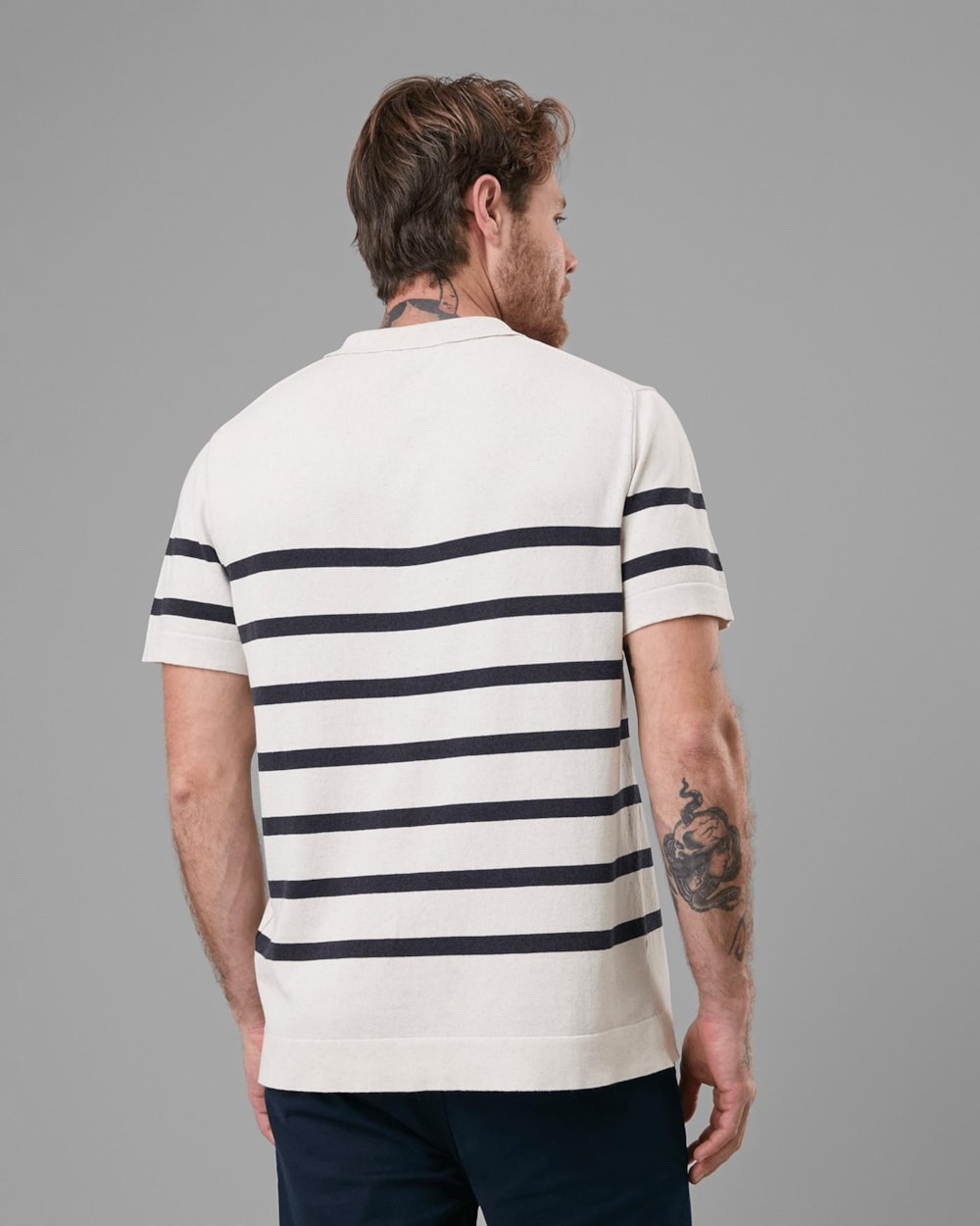 Polo Tricot Linho Listrado