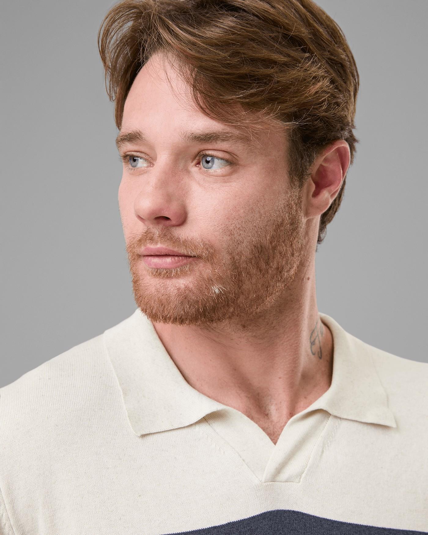 Polo Tricot Linho Listrado