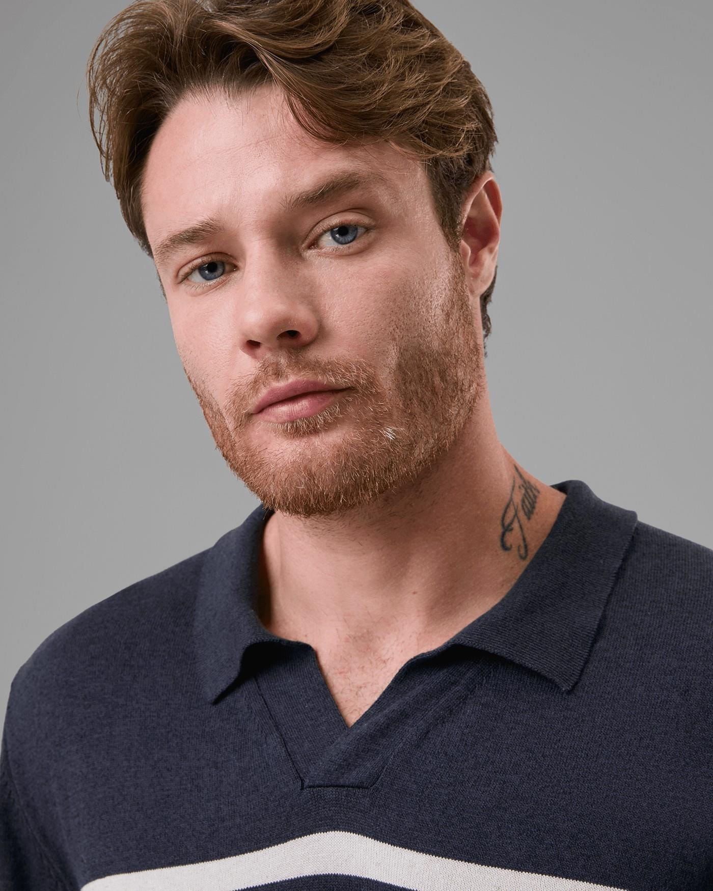 Polo Tricot Linho Listrado